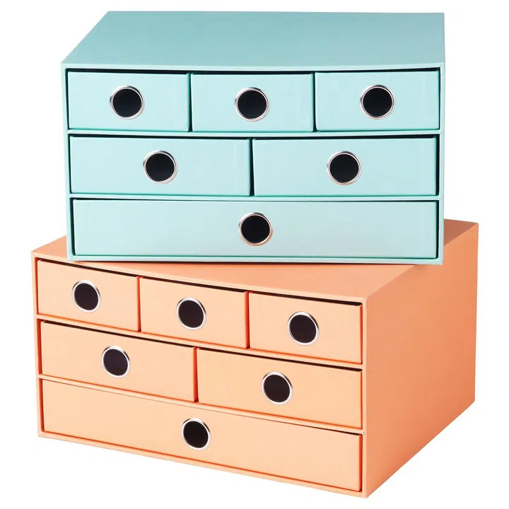ikea, tjenis, mini chest drawers, pastel, muted, subtle, storage