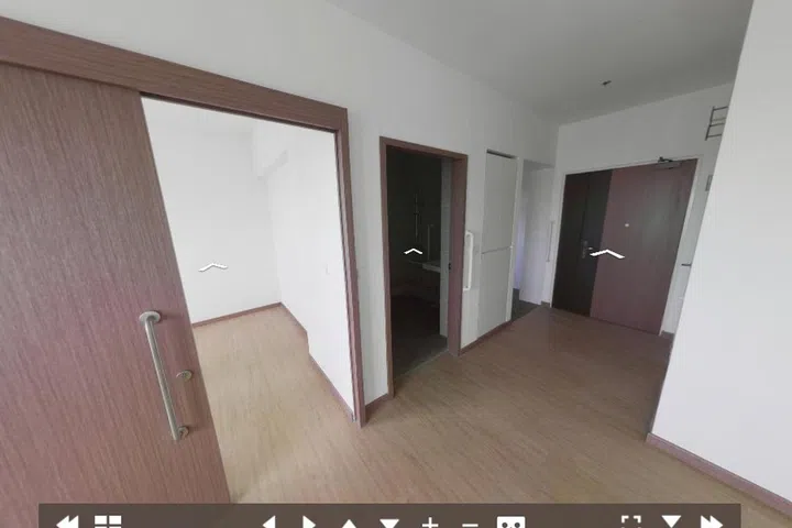Virtual tour of a 2-room flexi in Woodleigh Hillside BTO.