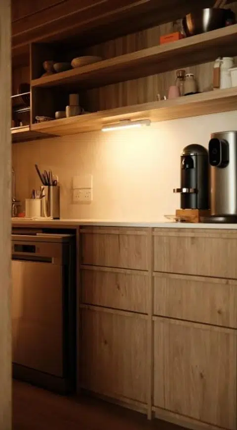 Compact and pared back, the kitchen was intentionally kept small and efficient, conceding floor area and daylight to circulation and the main living spaces.