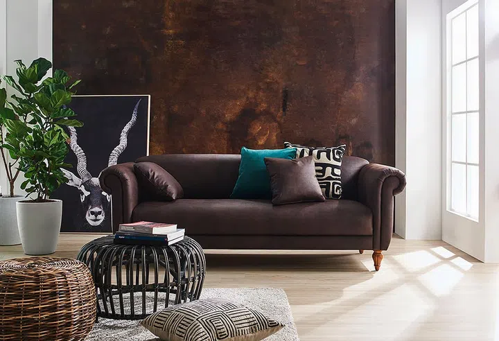 baker brown sofa