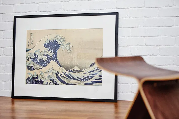 Homeowner of a 4-room HDB, Mr Lee took home this print of the The Great Wave Off Kanagawa, after his trip to the Rijksmuseum in Amsterdam.