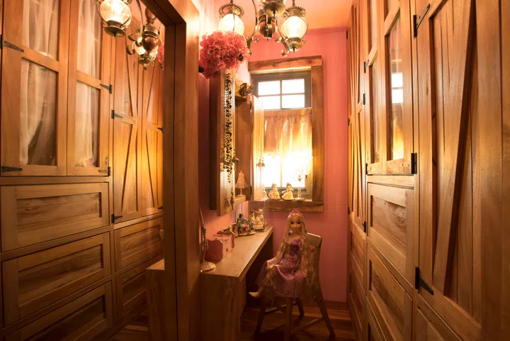 The only space in the entire home that isn’t blue is the “Princess Room.” 