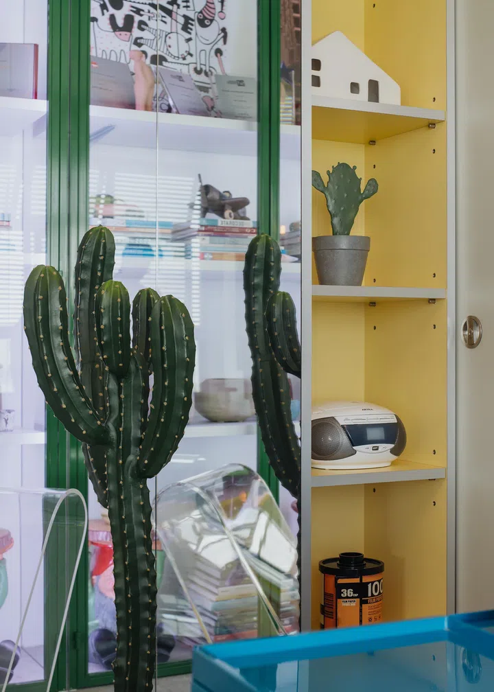Their home is adorned with cacti.