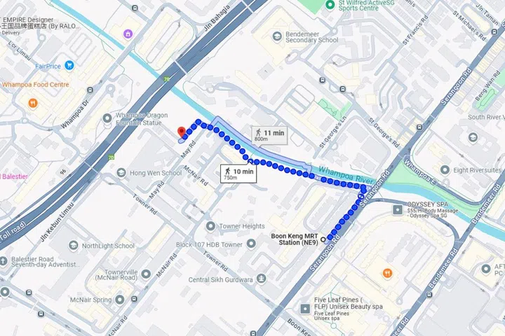 Towner Breeze HDB BTO is a 10-minute walk from the nearest Boon Keng MRT Station.