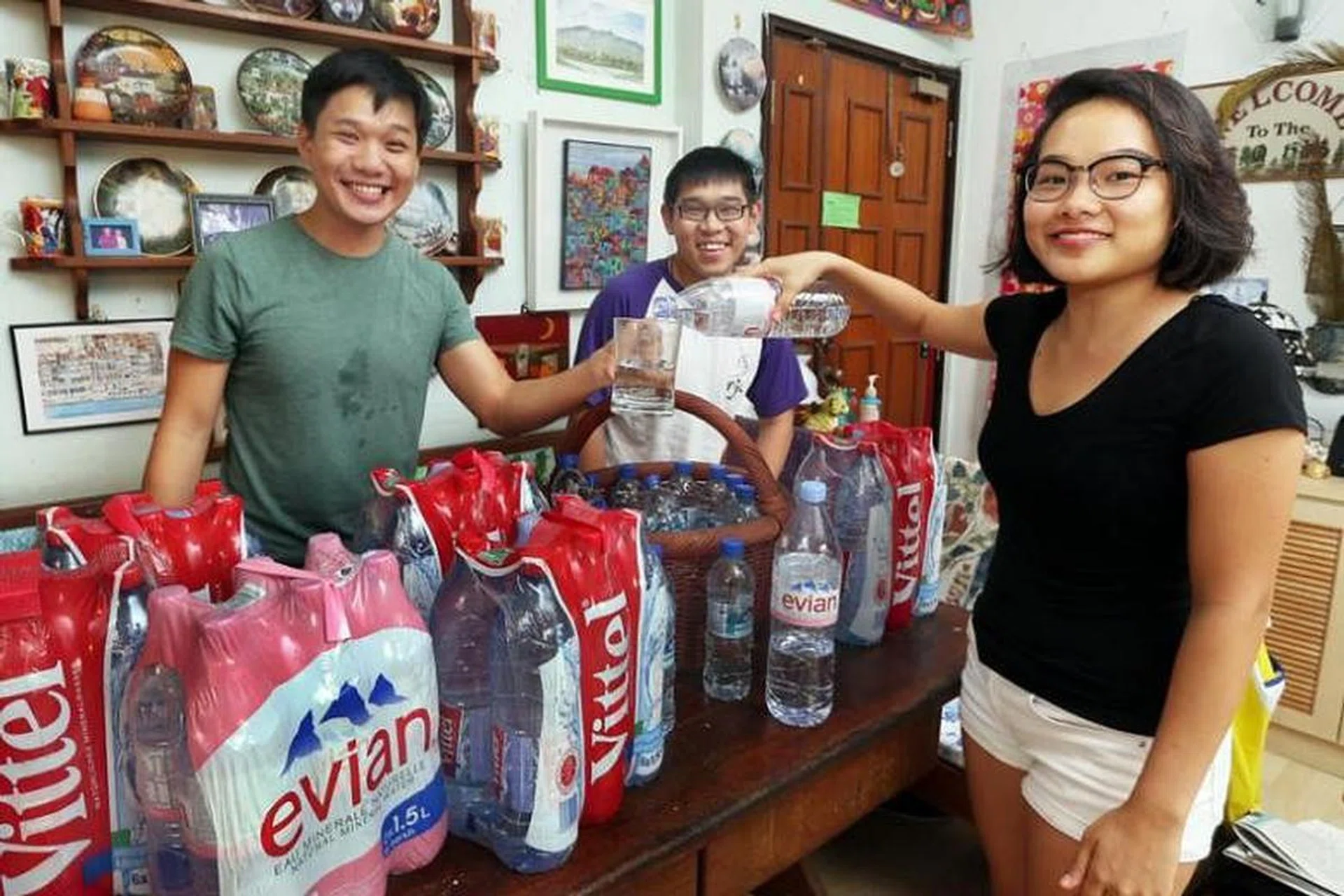 Goh family drink only bottled water at home. sales of bottled water increase many families think bottled water is healthier