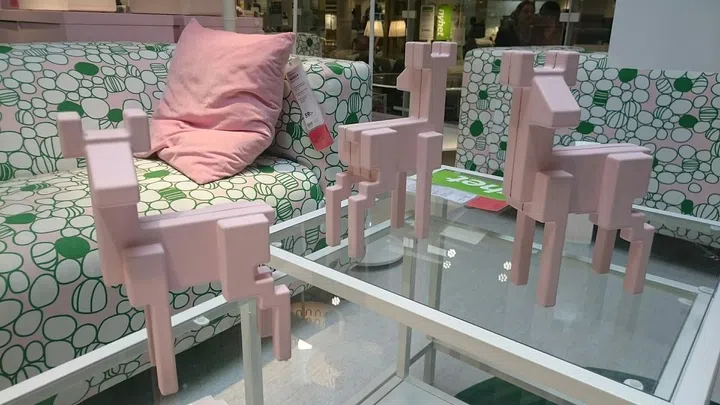 Ikea store, reindeer, decorations