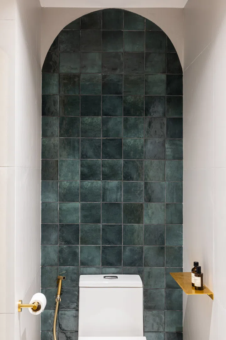 Archways recur throughout different spaces of the home.