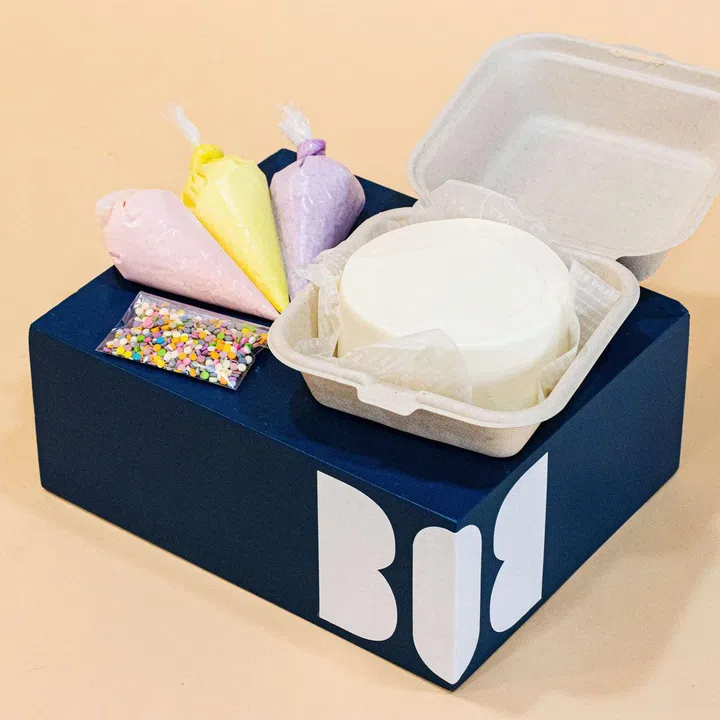 Bob the baker boy's DIY Korean Bento cake in pastel colours