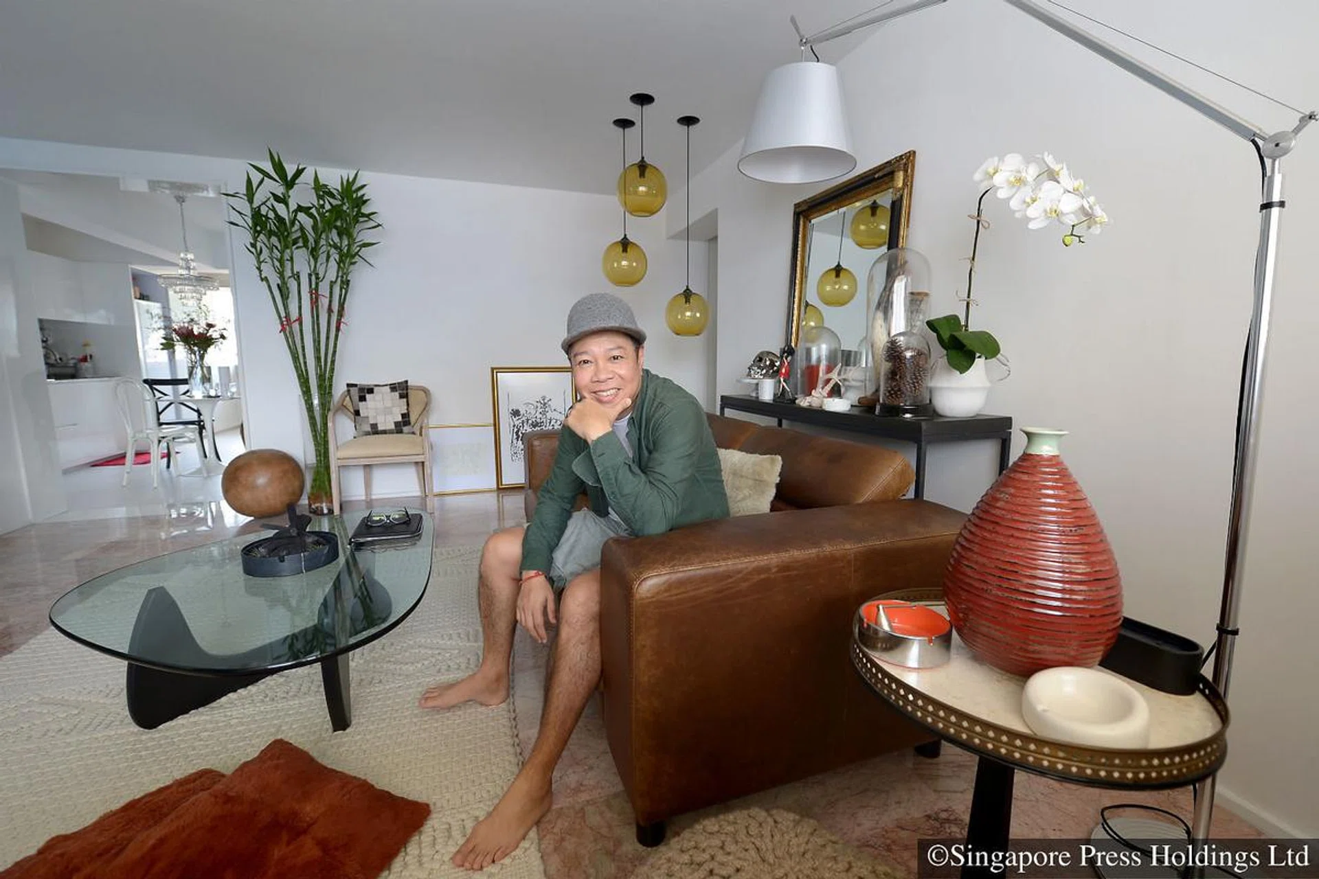 Fashion director Jeremy Tan at his flat at Telok Blangah.