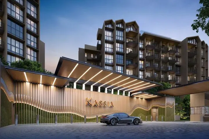 Artist's impression of Kassia Condo entrance foyer, drop off point.