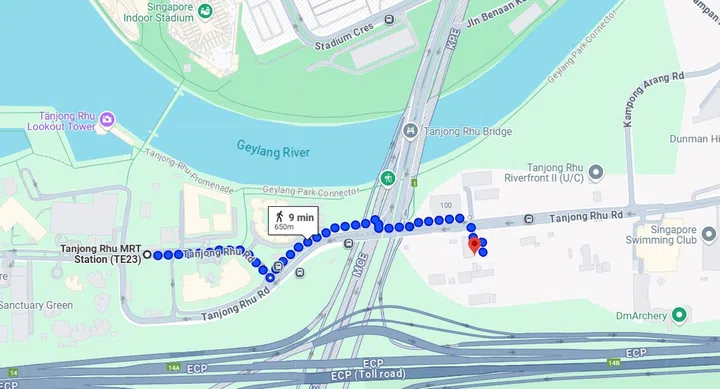 Tanjong Rhu Parc Front HDB BTO is a 9-minute walk from the nearest Tanjong Rhu MRT Station.