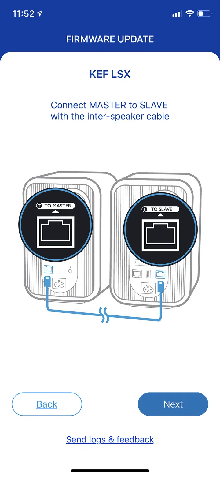 Users need to download two separate apps to operate the LSX speakers from KEF.