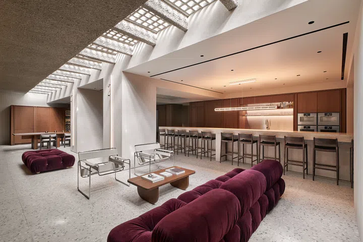 Gaggenau London flagship living and kitchen space.