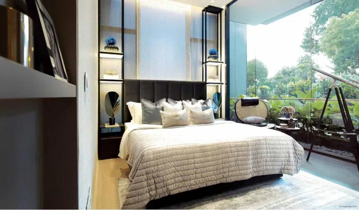 Bedroom showroom within the Cairnhill 16 condo. Image from official Cairnhill 16 website.