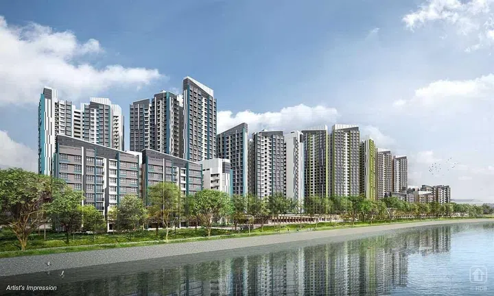 Tanjong Rhu Riverfront 1 and 2 BTO artist's impression. Image HDB