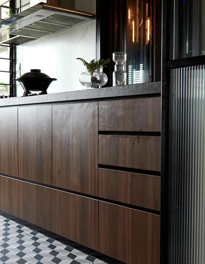 It’s way easier to pull out a drawer and see all its contents than it is to reach for crockery or condiments at the back of a kitchen cabinet. Increase storage space with wider pull-out kitchen drawers instead of multiple smaller ones.