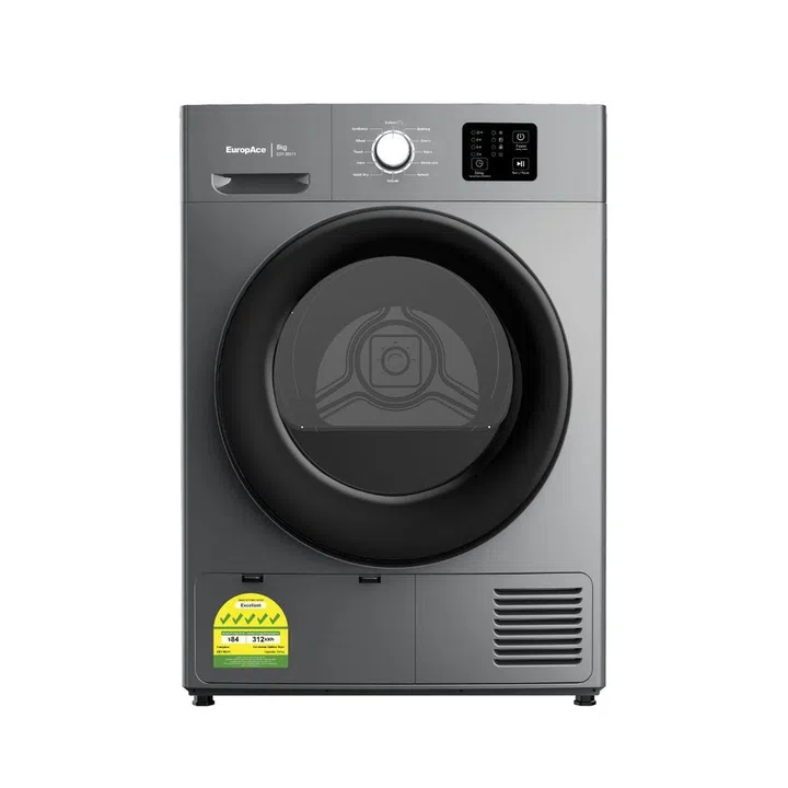 EuropAce 8 kg Heat Pump Dryer EDY8801Y, $899