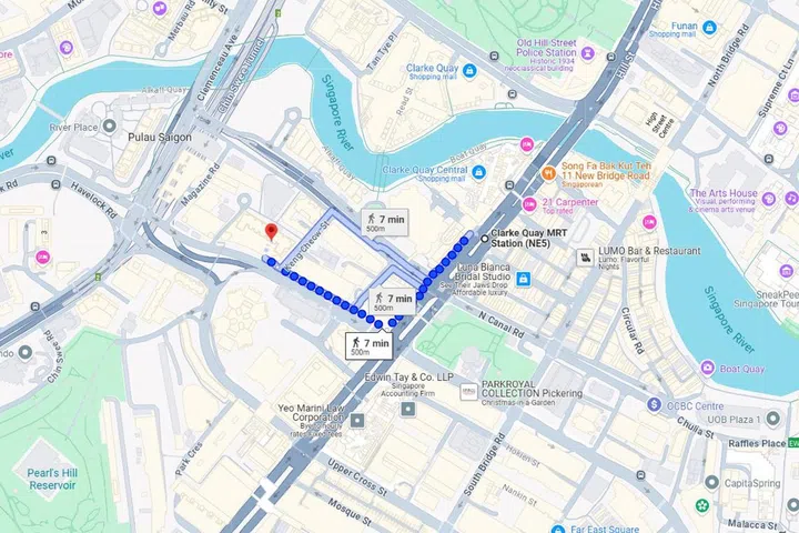 Union Square Residences is a 7-minute walk from Clarke Quay MRT Station.