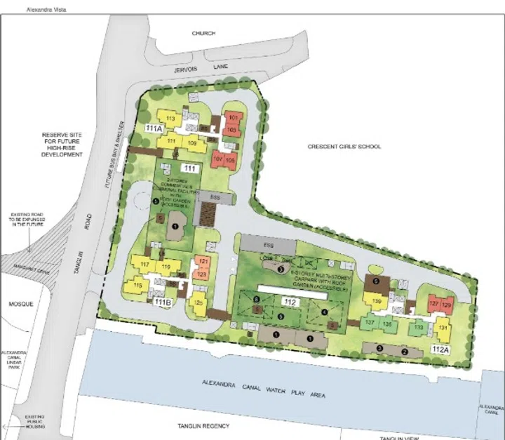 Site plan of Alexandra Vista HDB BTO, launched in the July 2025 HDB BTO sales exercise.