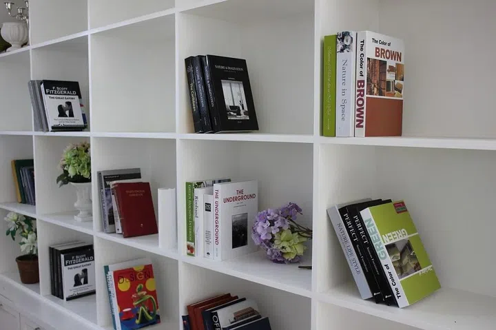 Include organic elements thoughtfully like a bowl of rocks or a tank of seashells. These little details give your shelves a dash of vibrancy. Photo: Pixabay