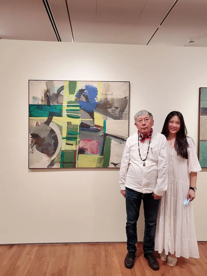 吴珉权与女儿吴薇薇/ image credits: Goh Beng Kwan and ArtAF.