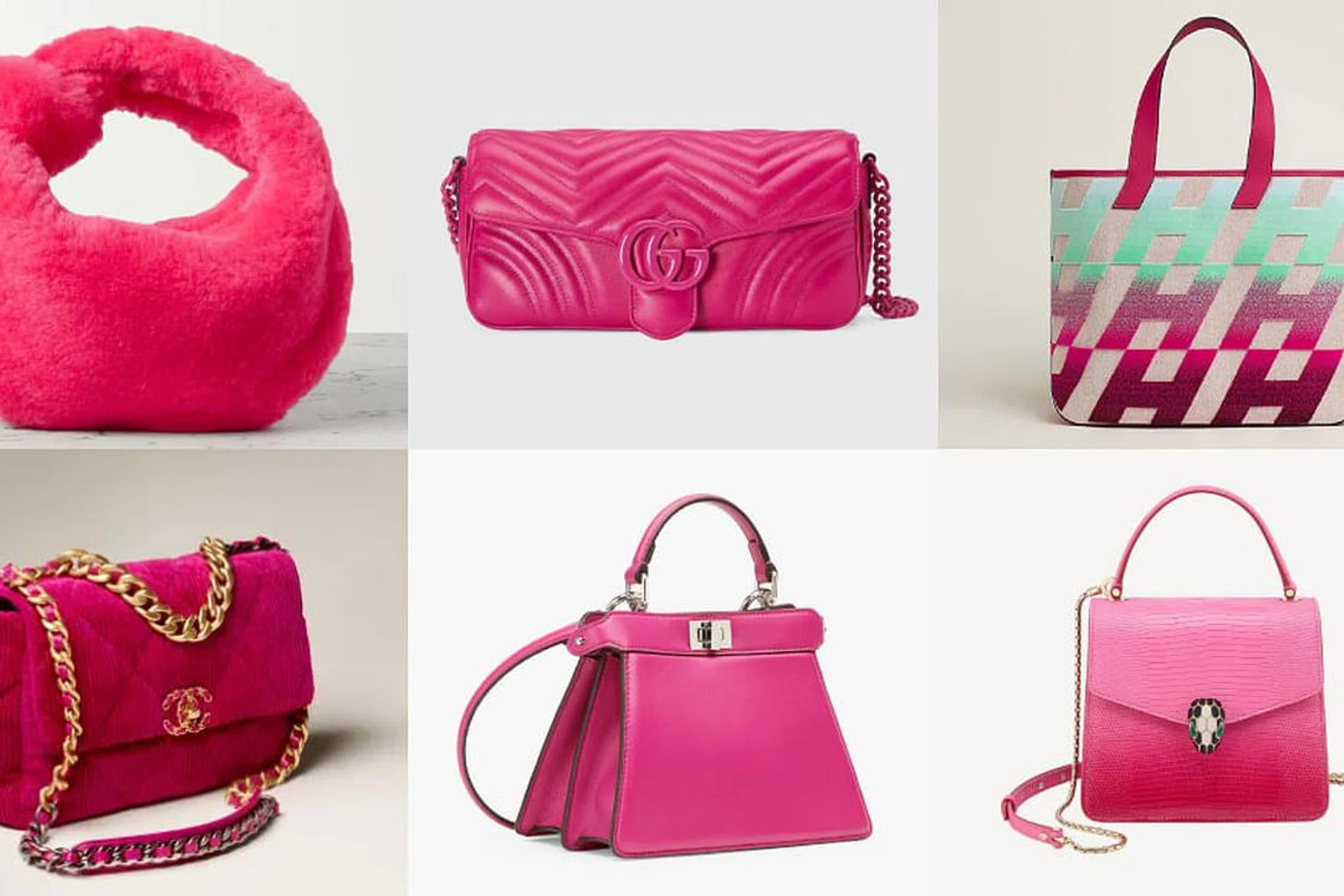 Designer Handbags In Pantone 2023 Colour of the Year Viva Magenta