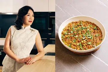 Harvey Norman, Jenny Zhu, 朱慧敏, 蒸汽里的家乡味 朱慧敏复刻的粤式家常菜干贝马蹄蒸肉饼