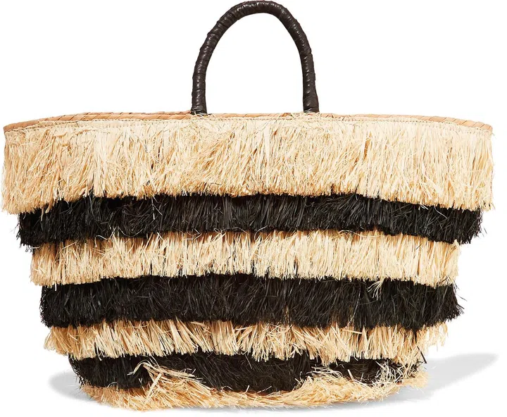 BEING SHOT IN DC2 - PINATAStriped fringe tote bag w top handle