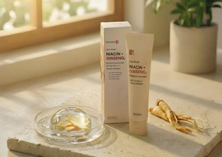 SSUNSU Dew Shield Niacin + Ginseng Moisture Sunscreen SPF50 PA++++