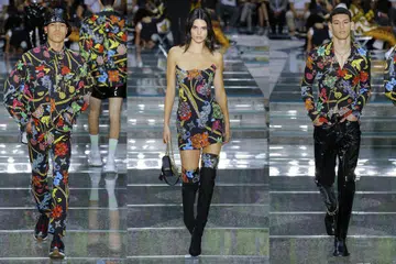 Versace, Versace 2019 Spring Collection, Donatella Versace, Kendall Jenner, Bella Hadid