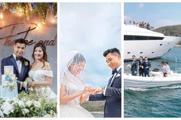 celebrity wedding, love, Wedding, Hong Kong, Ruco Chan,Phoebe sin, 陈展鹏,单文柔,结婚,sea,romantic,Yacht