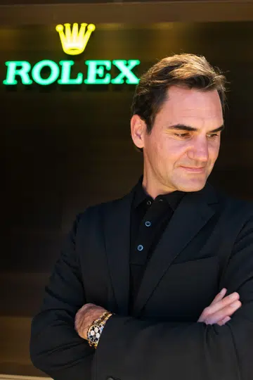 Roger Federer at Watches and Wonders GENEVA, in Geneva, Switzerland, Friday, April 17, 2026. The largest watchmaking event of the year bringing together the leading names of the industry from April 14 to April 20, 2026 at Geneva Palexpo. (WWGF/KEYSTONE/Cyril Zingaro)

