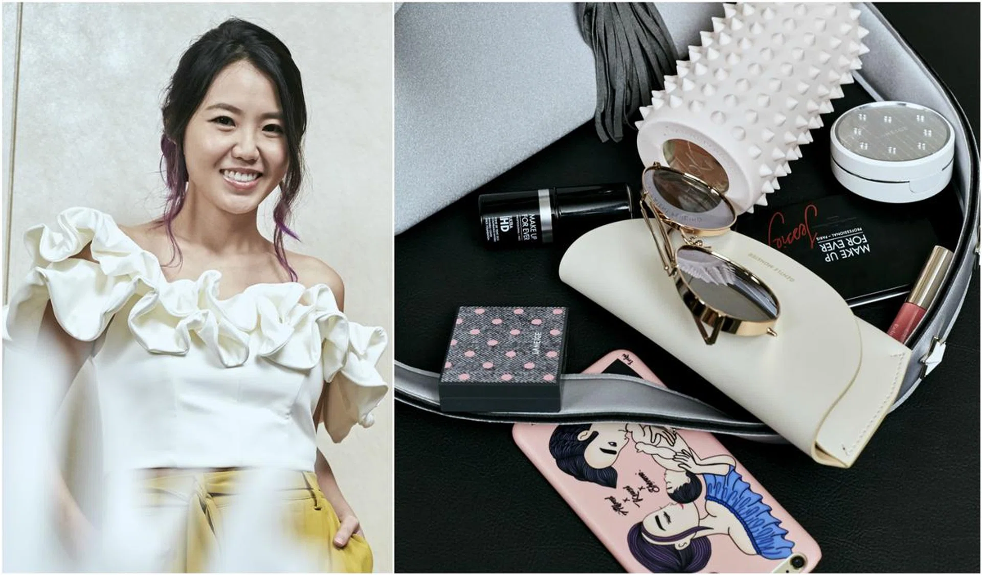 What's in your bag, beauty, skincare, singer,