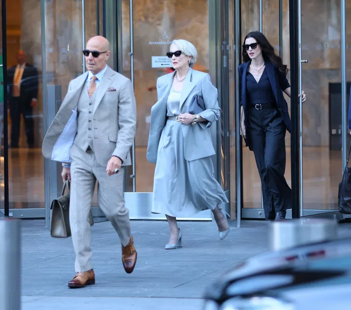 New York, NY  Meryl Streep, Anne Hathaway, Emily Blunt, and Stanley Tucci were spotted filming scenes for “The Devil Wears Prada 2” at Hudson Yards in Manhattan, reuniting on set for the highly anticipated sequel.

Pictured: Meryl Streep, Anne Hathaway, Stanley Tucci

BACKGRID USA 29 JULY 2025 

BYLINE MUST READ: Jose Perez / BACKGRID

USA: +1 310 798 9111 / usasales@backgrid.com

UK: +44 208 344 2007 / uksales@backgrid.com

*UK Clients - Pictures Containing Children
Please Pixelate Face Prior To Publication*