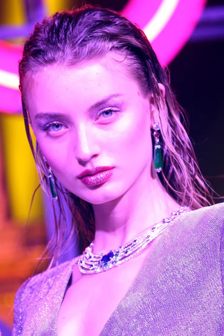 ROME, ITALY - JUNE 28:  A model walks the runway during BVLGARI Dinner & Party at Stadio dei Marmi on June 28, 2018 in Rome, Italy.  (Photo by Franco Origlia/Getty Images for Bvlgari)