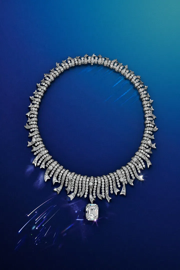 Shooting Star 流星光彩项链。