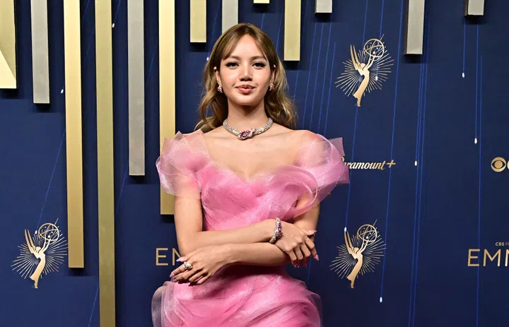 Thai singer and actress Lalisa Manoban arrives for the 77th Primetime Emmy Awards at the Peacock Theatre at LA Live in Los Angeles on September 14, 2025. (Photo by Frederic J. Brown / AFP) / RESTRICTED TO EDITORIAL USE (Photo by FREDERIC J. BROWN/AFP via Getty Images)          