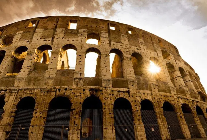 09 Sep 2014, Rome, Italy --- Sunrise at Coliseum, Rome, Italy. --- Image by © Ted Horowitz/Corbis