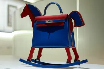 Hermes, exhibition, heritage, motion,scarf,furniture,Kelly Bag