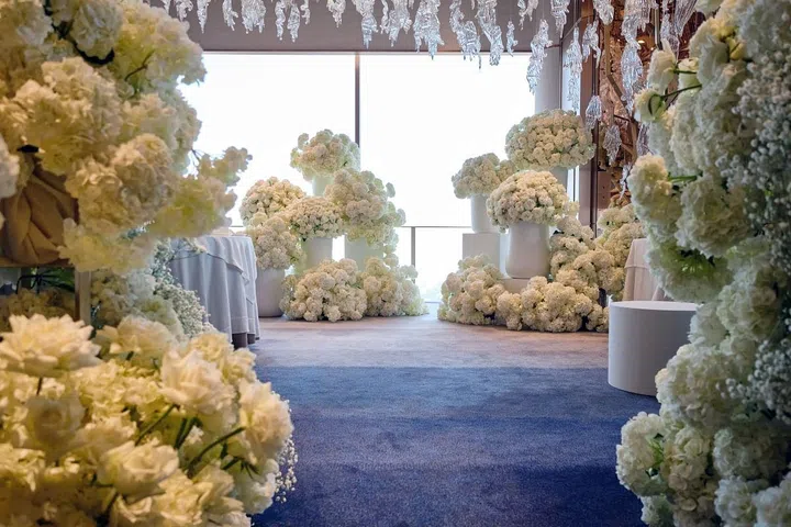 在米其林餐厅Jaan举行的婚宴。Photo Courtesy of Fiore Dorato