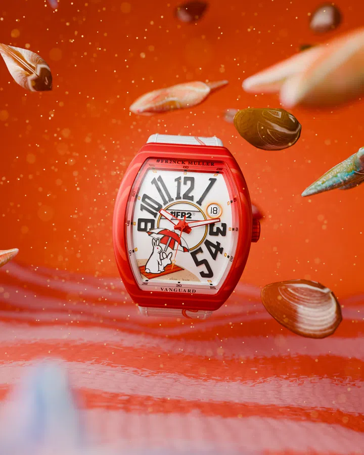 法穆兰 #FR2NCK MULLER Vanguard Beach腕表, SG60, National Day, Red watches, Red and White watches