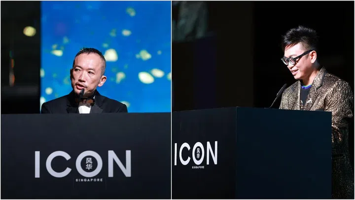 左至右：新报业媒体，生活时尚和娱乐媒体，主编刘意庆与《风华》主编黄秀俊。