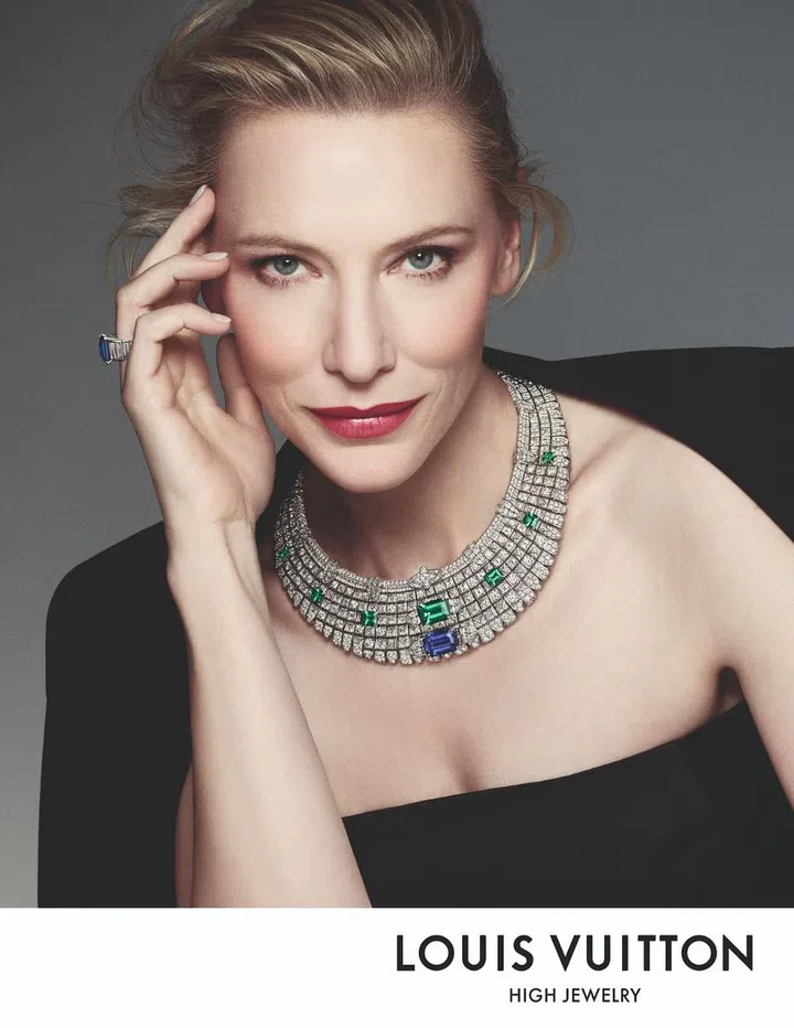 路易威登品牌大使Cate Blanchett倾情演绎Spirit高级珠宝系列。