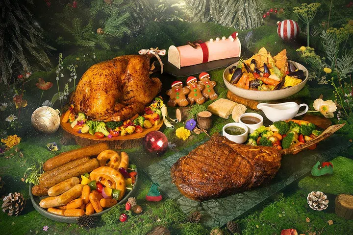 Festive Indulgence单点菜色，前菜、主食、烤肉到甜点，临时办聚餐也能没问题。