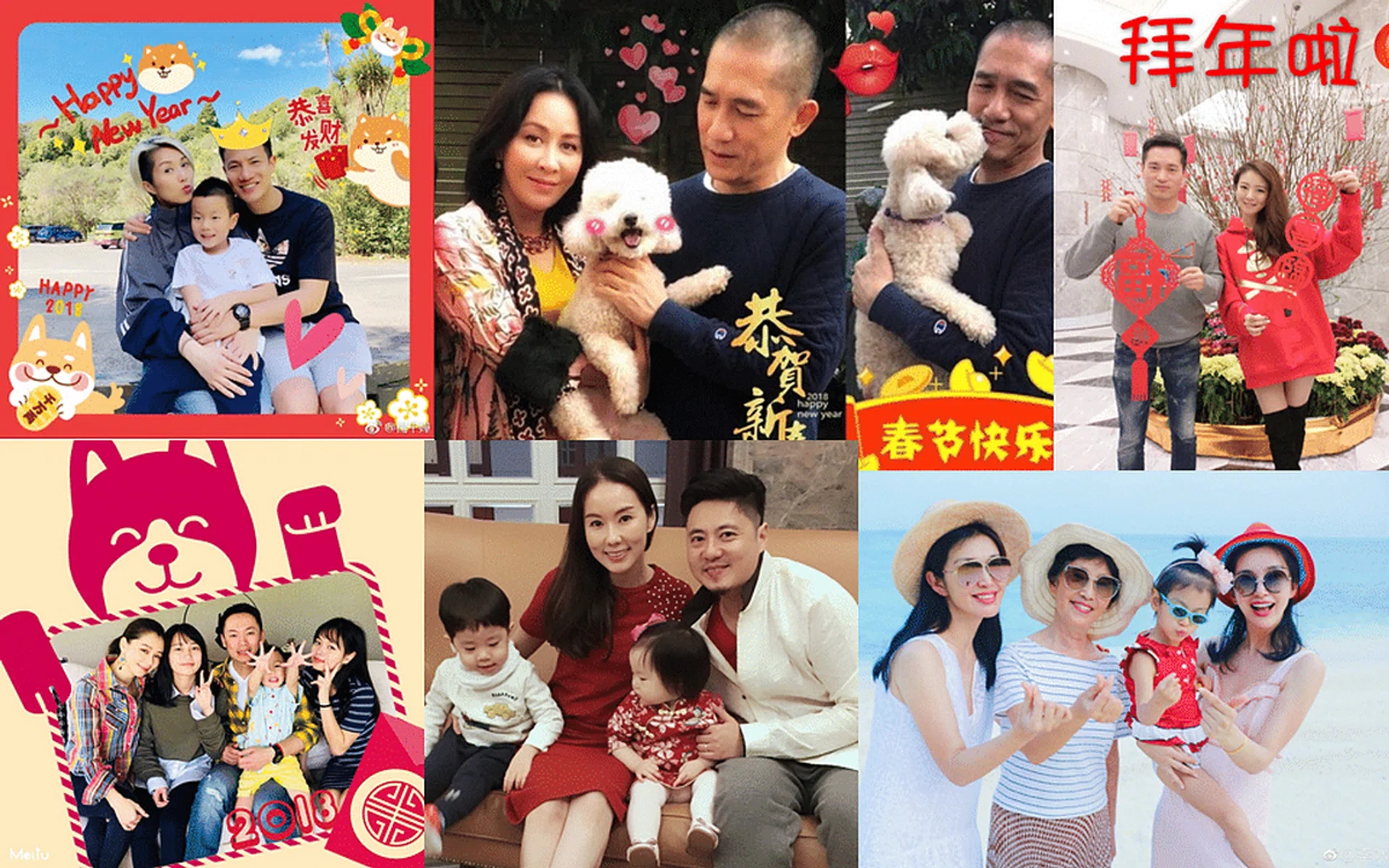 See photos of celebrities with their families during Chinese New Year
