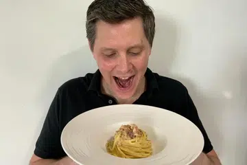 Behind Closed Doors, Spaghetti Carbonara, pasta, Italian cuisine, recipes, stay home recipes, stay home, circuit breaker, cooking, Chef Denis Lucchi, Buona Terra, Italian restaurant, COVID-19, gourmet, lifestyle