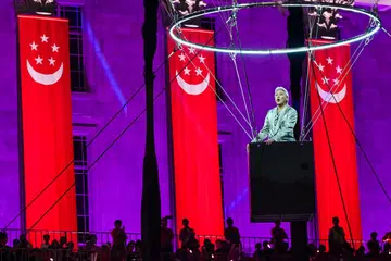 Dick Lee at National Day Rehearsal
