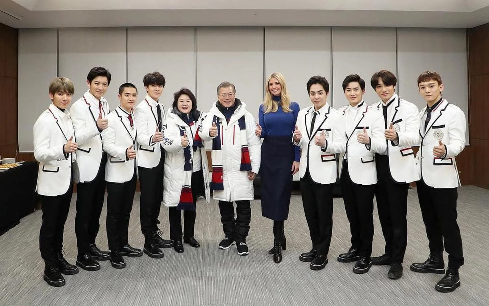 Which Korean celebrities showed up at 2018 Pyeongchang Winter Olympics?