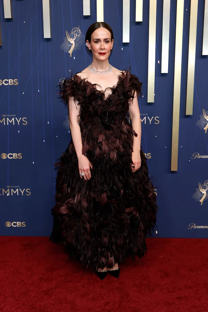 LOS ANGELES, CALIFORNIA - SEPTEMBER 14: Sarah Paulson attends the 77th Primetime Emmy Awards at Peacock Theater on September 14, 2025 in Los Angeles, California. (Photo by Frazer Harrison/Getty Images)