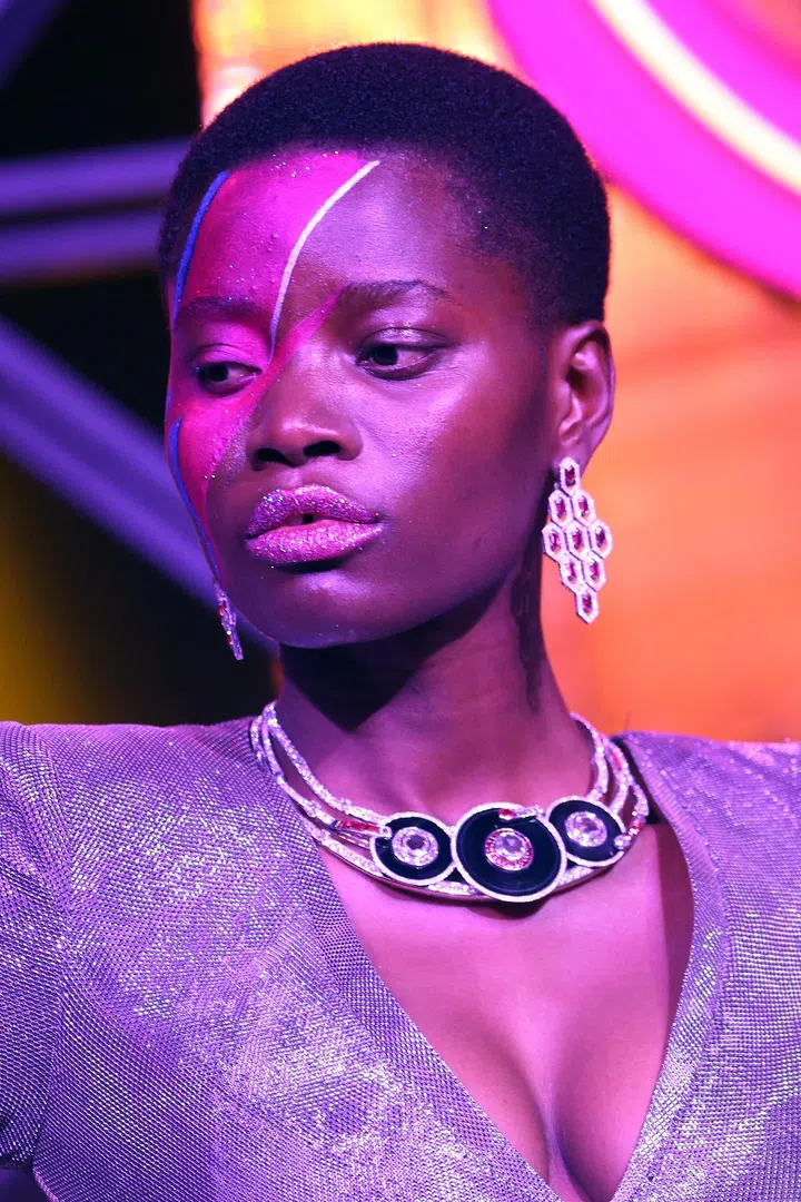 ROME, ITALY - JUNE 28:  A model walks the runway during BVLGARI Dinner & Party at Stadio dei Marmi on June 28, 2018 in Rome, Italy.  (Photo by Franco Origlia/Getty Images for Bvlgari)